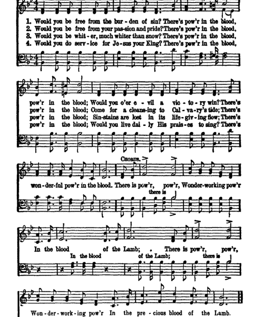 There's Power in the Blood - Sheet Music