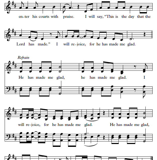 He Has Made Me Glad - D Key