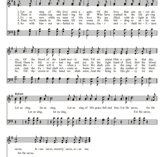 Let Us Sing of His Love - G Key