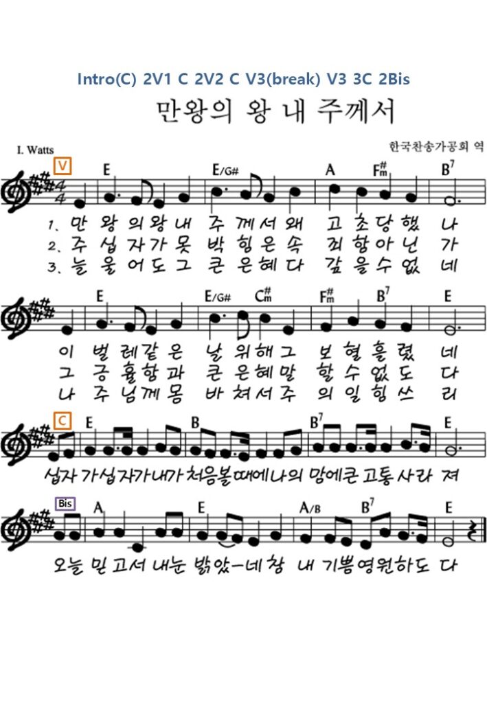 만왕의 왕 내 주께서 E