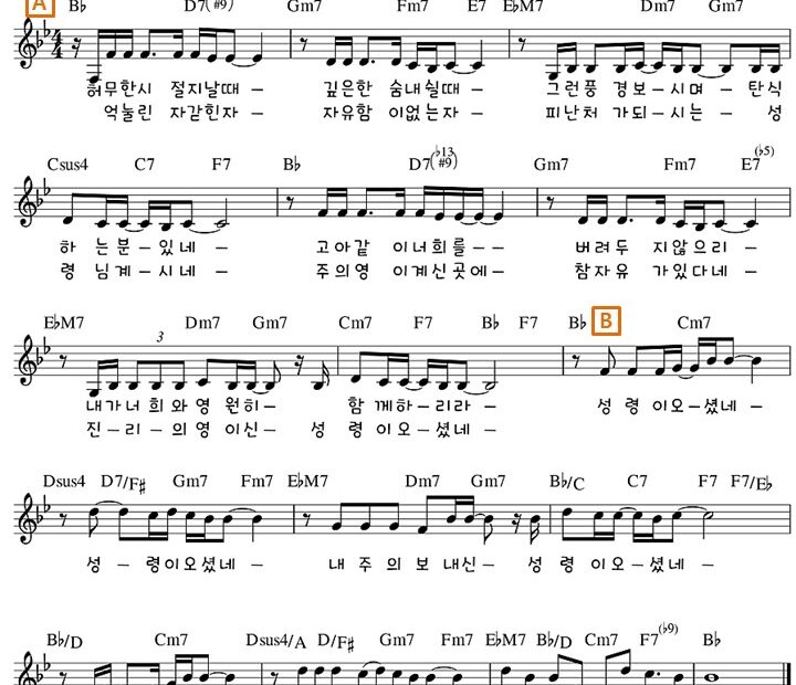성령이 오셨네 Bb