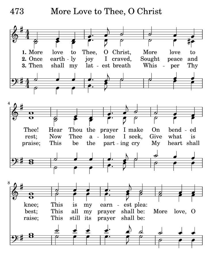 More Love to Thee, O Christ - G