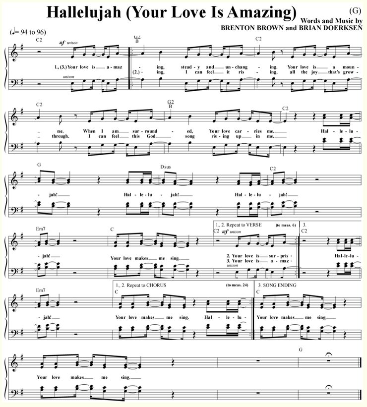 Hallelujah - G (Piano)